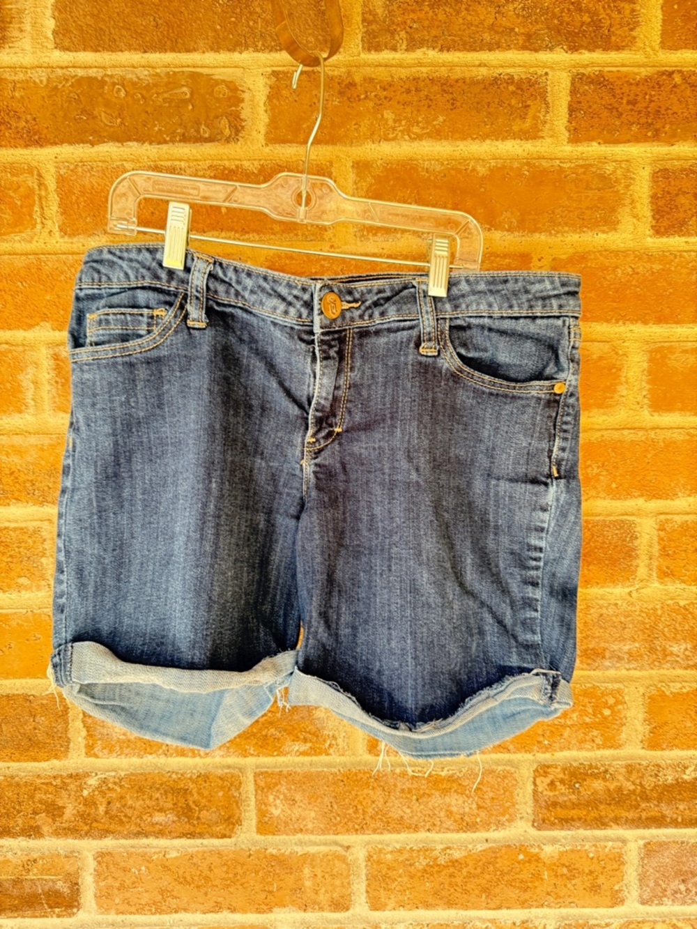 Decree Women's Blue Rolled-Hem Denim Shorts